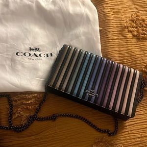 Quilted Lambskin Colored coach wallet chain bag